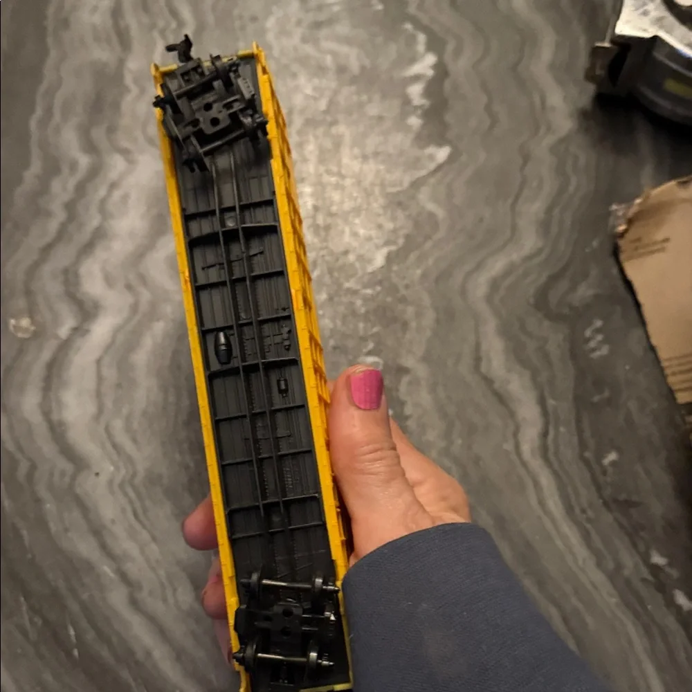 Green Bay and Western Yellow Train Car Model